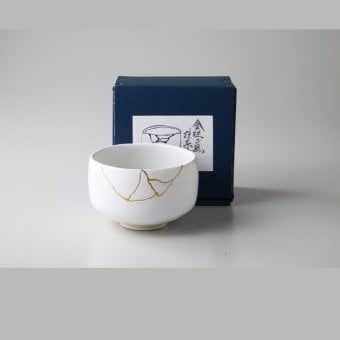 白天目 金継風 抹茶碗 陶器 美濃焼 やきものの里から、暮らしを贈ります。　ギフト 食器 セット テーブルウェア