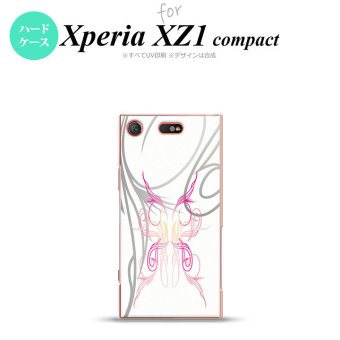 【SO02K】【スマホケース/スマホカバー】【エクスペリア XZ1】SO02K スマホケース Xperia XZ1 Compact SO-02K カバー エクスペリア XZ1 ピンスト 白×ピンク nk-so02k-1246【メール便送料無料】