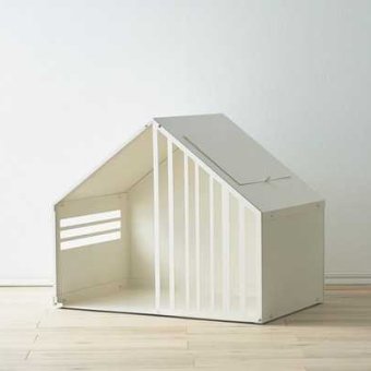 ペットハウス S ミルク 犬 猫 小型犬 中型犬 ハウス 犬小屋 屋内 室内用 ガルバリウム鋼板製 おしゃれ スタイリッシュ モダン ペット用 隠れ家 頑丈 耐久性 洗練 丈夫 通気性 快適 安全設計 犬用 猫用 ペット用品 S24-0551 セトクラフト