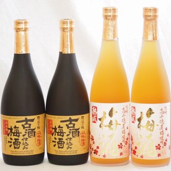 梅酒4本セット(古酒仕込み梅酒 高千穂産梅使用熟成梅酒) 720ml×4本