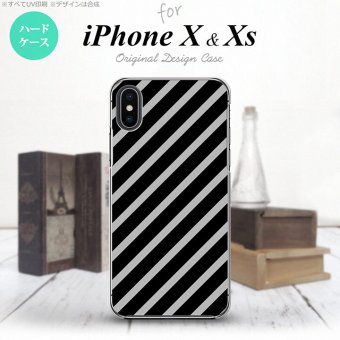 【iPhoneX】【スマホケース/スマホカバー】【アイフォンX】iPhoneX スマホケース カバー アイフォンX ストライプ 黒×グレー nk-ipx-712【メール便送料無料】