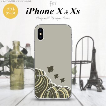 【iPhoneX】【スマホケース/スマホカバー】【アイフォンX】iPhoneX スマホケース カバー アイフォンX 波鳥 グレー nk-ipx-tp1734【メール便送料無料】