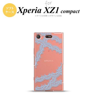 【SO02K】【スマホケース/スマホカバー】【エクスペリア XZ1】SO02K スマホケース Xperia XZ1 Compact SO-02K カバー エクスペリア XZ1 レースB 水色 nk-so02k-tp1101【メール便送料無料】