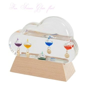 茶谷産業 Fun Science Glass float温度計 クラウド 333-211 天気管 ストームグラス ストームクラウド ガラスフロート 天気予報 気象観測 天気 温度計 オブジェ 科学 北欧 浮き球 ギフト