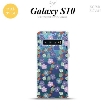 SC-03L SCV41 Galaxy S10 スマホケース ソフトケース 花柄 春 紫 メンズ レディース nk-s10-tp1706