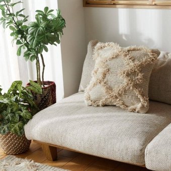 座布団 クッションカバー 45×45cm ウール モロッカン かわいい オシャレ 綿 ベニワレン 韓国 北欧 ホワイトインテリア 正方形 カバー 座布団カバー クッション グラム コットン 座ぶとん ざぶとん フロアクッション 和室クッション 寝具
