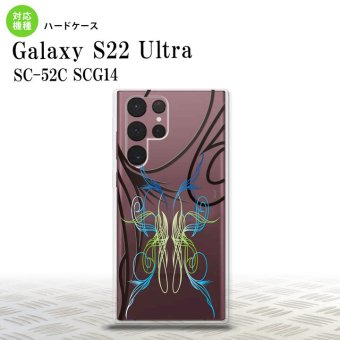 SC-52C SCG14 Galaxy S22 Ultra スマホケース 背面ケース ハードケース ピンスト 線 ブルー グリーン メンズ レディース nk-s22ul-1232