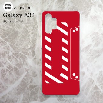 SCG08 Galaxy A32 ケース ハードケース カセットテープ 赤 nk-a32-188