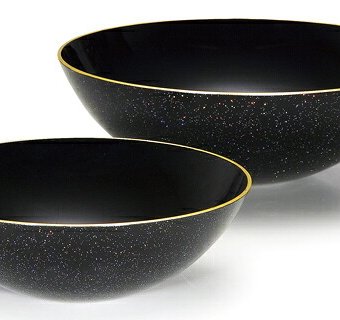 ハーフボウルセット　銀河　黒　No.3 インテリア 漆器 盆 カタログギフト 景品 粗品