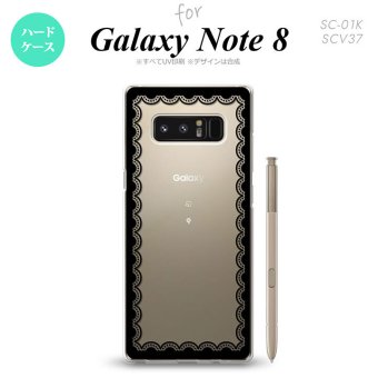 【SC01K】【スマホケース/スマホカバー】【ギャラクシー ノート8】SC01K スマホケース Galaxy Note8 SC-01K カバー ギャラクシー ノート8 レース柄（A） 黒 nk-sc01k-362【メール便送料無料】