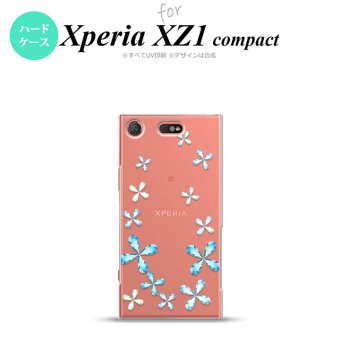【SO02K】【スマホケース/スマホカバー】【エクスペリア XZ1】SO02K スマホケース Xperia XZ1 Compact SO-02K カバー エクスペリア XZ1 花柄 水色 nk-so02k-805【メール便送料無料】