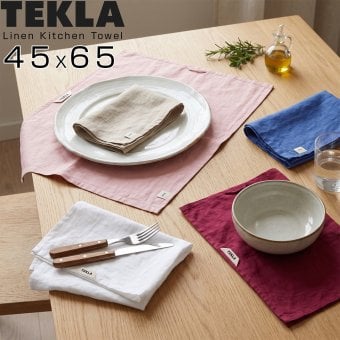 【ラッピング無料】TEKLA テクラ リネンキッチンタオル 45×65cm キッチンクロス 麻100％ 北欧雑貨 ギフト キッチングッズ 引っ越し祝い 新築祝い 新居祝い