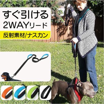 犬 リード サブハンドル 通販 ダブルハンドル 反射ストラップ しつけ訓練用 小型犬用 中型犬用 丈夫 ナイロン いぬ イヌ 夜間散歩安全 サブグリップ 絡まりにくい 愛犬コントロール お散歩グッズ 犬の散歩紐 2つの持ち手 ペット用品 ダブルタイプ