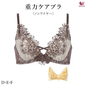 ワコールプレミアム 25G 重力ケアブラ ブラジャー BXD125 3/4カップノンワイヤーブラ D・E・Fカップ【セール】