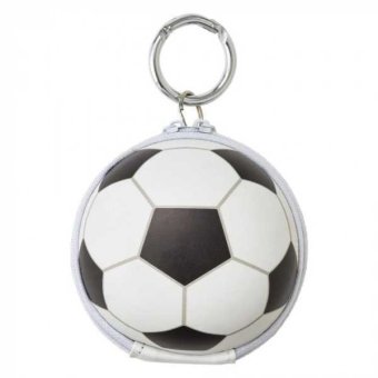 キーケース コインケース サッカーボール型 小銭入れ キーホルダー リール付き カラビナ付き 雑貨 サッカー フットボール スポーツ プレゼント ギフト セトクラフト