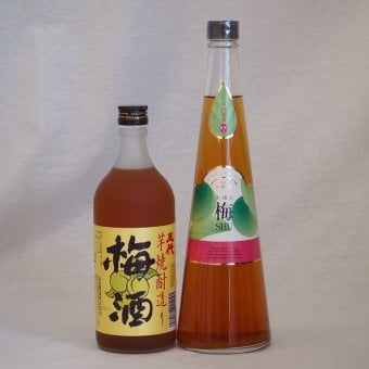 贅沢梅酒2本セット(芋焼酎仕込五代梅酒(鹿児島) 手作り梅酒(宮崎県)) 720ml×2本