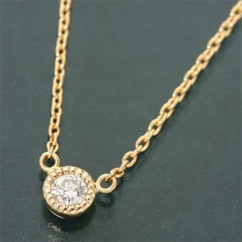 ネックレス レディース K18 18金 ピンクゴールド PG ダイヤ ダイヤモンド タルトシリーズ Amelie Monchouchou ジュエリー アクセサリー ペンダント 華奢 シンプル おしゃれ ギフト プレゼント