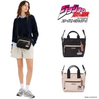 outdoor products ジョジョの奇妙な冒険 イギーモチーフ2WAYショルダー ショルダーバッグ 斜め掛け レディース メンズ ギフト プレゼント ブラック jo02 ODJO02