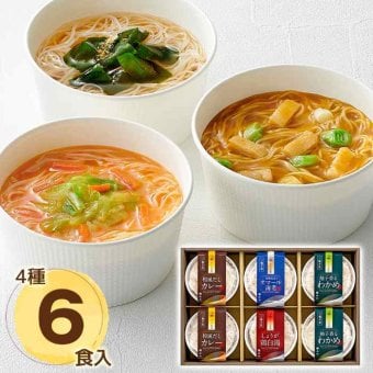 お歳暮 冬ギフト 三輪素麺 池利 カップ入り 手延べにゅうめん 詰め合わせ セット 即席 お湯を注ぐだけ ギフト 贈り物 贈答用 和風だし カレー 豆乳 オマール海老 鶏白湯 常温 保存食 御歳暮