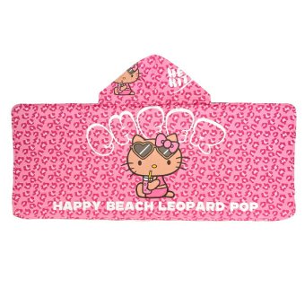サンリオ 日焼けキティ 冷感タオルポンチョ ピンク/レオパード プール用品 Sanrio
