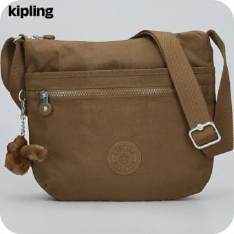 キプリング ショルダーバッグ レディース ブランド Kipling アルト ロゴ ワンポイント 無地 K19911-1NA Smooth Khaki