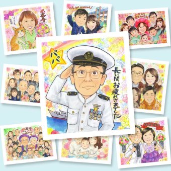 退職の記念に、喜んでもらえる似顔絵ギフト。下書き確認あり。修正無料で納得の表情になるまで調整します。 似顔絵 退職 ギフト 名入れ 贈り物 手描き プレゼント 退職 お礼 定年 記念 上司 先輩 お母さん お父さん 修正無料 下書き確認 名入れ 親孝行 喜ばれる そっくり サプライズ 定年 退職 勤続年数 一生もの 退職ギフト 白寿祝い 感謝 大量注文 感謝の品 披露宴 メモリアルギフト 記念日