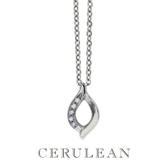CERULEAN セルリアン ネックレス リーフモチーフ レディース ダイヤモンド 0.05ct 日本製 ダイヤ シンプル サージカルステンレス アレルギー対応 誕生日 彼女 妻 結婚記念日 ギフト クリスマスプレゼント ランキング お祝い