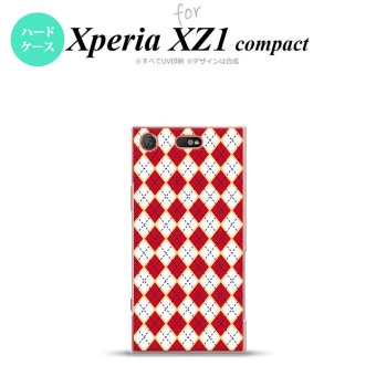 【SO02K】【スマホケース/スマホカバー】【エクスペリア XZ1】SO02K スマホケース Xperia XZ1 Compact SO-02K カバー エクスペリア XZ1 アーガイル 赤×青 nk-so02k-1403【メール便送料無料】
