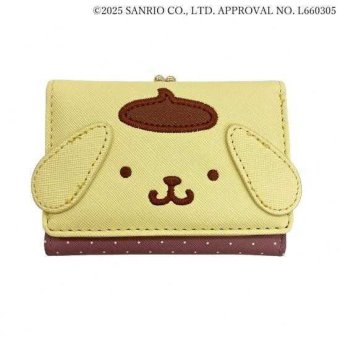 サンリオ ポムポムプリン 口金財布 がま口 財布 レディース 二つ折り コンパクト 小銭入れ キャラクター グッズ かわいい おしゃれ プレゼント ギフト 誕生日 記念日