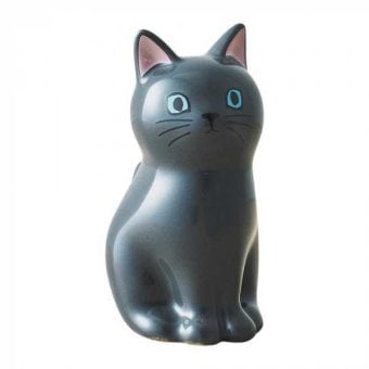 フラワースタンド ペンスタンド 仔猫 クロ 猫 雑貨 磁器製 置物 インテリア 小物入れ デスク周り 収納 卓上 ペン立て 花瓶 癒やし 贈り物 ギフト プレゼント セトクラフト