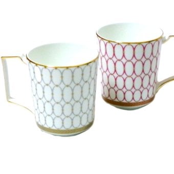 ウエッジウッドWEDGWOOD ルネッサンス グレー, ピンク マグカップ　ペア 0.3L 【御結婚御祝・内祝・新築御祝・還暦御祝・御礼・寿・ギフト包装可能】