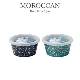 モロッカン ペアレンジ2PCS 保存容器 ペアセット 電子レンジ対応 食器セット モロッコ風 おしゃれ 美濃焼 日本製 食洗機対応 結婚祝い 内祝い ギフト 〈01487〉 M-mode