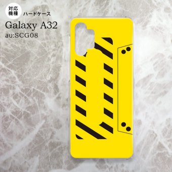 SCG08 Galaxy A32 ケース ハードケース カセットテープ 黄 nk-a32-190