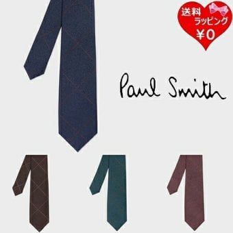 【無料ラッピング】 ポールスミス Paul Smith ネクタイ グレンチェックウィンドウペーン タイ 日本製 シルク100％ブランド 正規品 新品 ギフト プレゼント 人気 おすすめ 誕生日 記念日 クリスマス 送料無料 psm522376