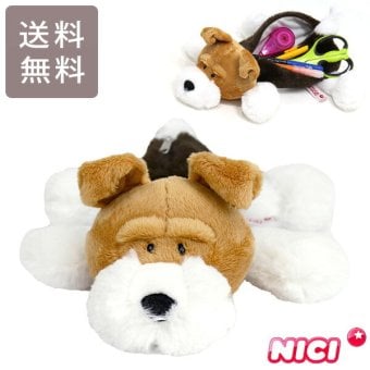  NICI ニキ フィギュアポーチ フォックステリア ペンケース 犬 筆箱 ワイヤーフォックステリア 定形外 送料無料 ワイアーフォックステリア イヌ 犬 ぬいぐるみ アニマル 動物 小物入れ ステーショナリー 洗濯可