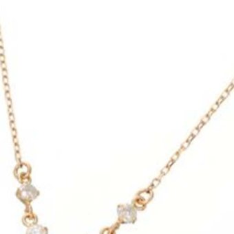 Amelie Monchouchou ダイヤモンド ペンダント ネックレス K18 ピンクゴールド 5石 0.2ct ダイヤ 天然石 ジュエリー アクセサリー ギフト プレゼント レディース