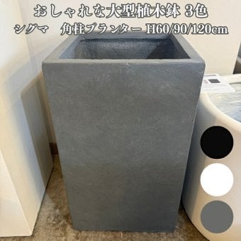 植木鉢 おしゃれ 大型 XL L M サイズ 鉢カバー KONTON コントン シグマ 角柱プランター 四角 スクエア 縦長 ファイバーセメント セメント 屋外 室内 高級 北欧 モダン ナチュラル 観葉植物用 シンボルツリー サボテン 多肉植物 特大 玄関 プランター 白 黒