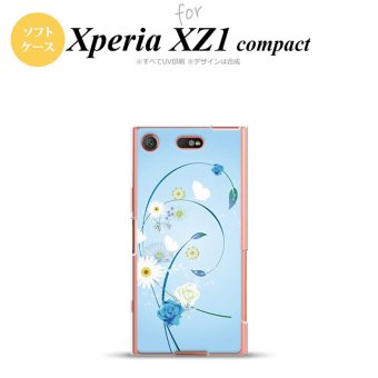 【SO02K】【スマホケース/スマホカバー】【エクスペリア XZ1】SO02K スマホケース Xperia XZ1 Compact SO-02K カバー エクスペリア XZ1 花柄・ミックス 青 nk-so02k-tp272【メール便送料無料】