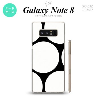 【SC01K】【スマホケース/スマホカバー】【ギャラクシー ノート8】SC01K スマホケース Galaxy Note8 SC-01K カバー ギャラクシー ノート8 水玉B 黒×白 nk-sc01k-1113【メール便送料無料】