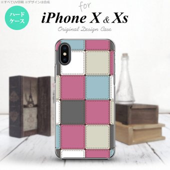 【iPhoneX】【スマホケース/スマホカバー】【アイフォンX】iPhoneX スマホケース カバー アイフォンX パッチワーク風 ミックスB nk-ipx-1672【メール便送料無料】