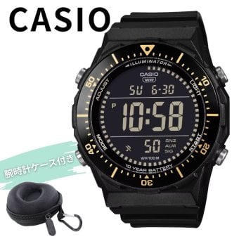 カシオ 腕時計 メンズ デジタル 10年電池 100m防水 見やすい 大画面 ビックケース ブラック 黒 スポーツウォッチ 多機能 CASIO 海外モデル 男性 プレゼント 収納ケース付き 成人 卒業 入学