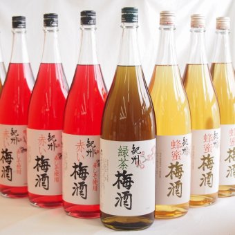 梅酒9本セット(赤しそ赤い梅酒(和歌山) 蜂蜜梅酒(和歌山) 緑茶梅酒(和歌山県)) 1800ml×9本