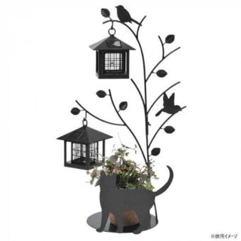 シルエットソーラー ライト 2灯 Tree＆Cat SI-1956 おしゃれ ガーデンライト ソーラー 屋外 玄関 アプローチ 庭 センサーライト LED 自動点灯 オブジェ 防犯 雑貨 プレゼント セトクラフト