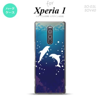 SO-03L SOV40 901SO Xperia 1 スマホケース カバー イルカ ステンドグラス風 nk-xp1-sg55
