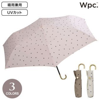 Wpc. ミルキードット ミニ 折りたたみ傘 雨傘 日傘 晴雨兼用 傘 定形外 送料無料 6446-016-002 ドット UVカット 紫外線対策 ハート