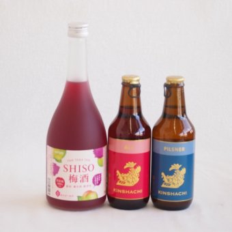 鍛高譚とクラフトビール3本セット(合同酒精鍛高譚の梅酒12度(北海道) 金しゃちビール金鯱ピルスナー(愛知県) 金しゃちビールアルト(愛知県)) 720ml×1本 330ml×2本