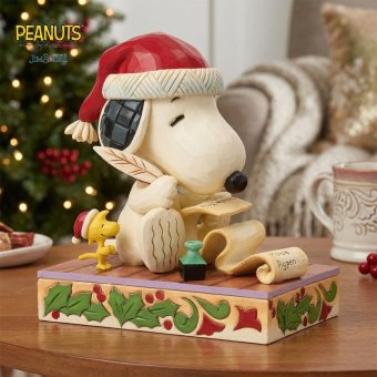 スヌーピー&ウッドストック クリスマスリスト 13cm クリスマス | ジムショア ピーナッツ グッズ フィギュア 人形 置物 彫刻 Jim Shore 正規輸入品