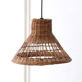 照明 ライト ランプシェード ペンダントランプ ペンダント 藤製 天井 インテリア 器具 吊り下げ リビング おしゃれ リゾート ナチュラル
