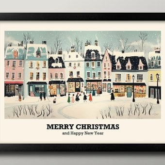 日本製 メリー クリスマス Xmas Christmas サンタクロース ビンテージイラスト A3 サイズ ポスター アート おしゃれ 絵画 インテリア 北欧 イラスト マット紙 艶消し アートパネル 額 フレーム デザイン 壁掛け ギフト 新築祝い ディスプレイ  速達 送料無料