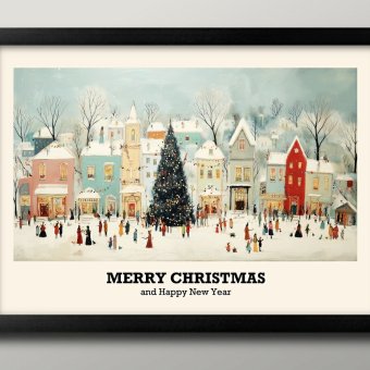 日本製 メリー クリスマス Xmas Christmas サンタクロース ビンテージイラスト A3 サイズ ポスター アート おしゃれ 絵画 インテリア 北欧 イラスト マット紙 艶消し アートパネル 額 フレーム デザイン 壁掛け ギフト 新築祝い ディスプレイ  速達 送料無料